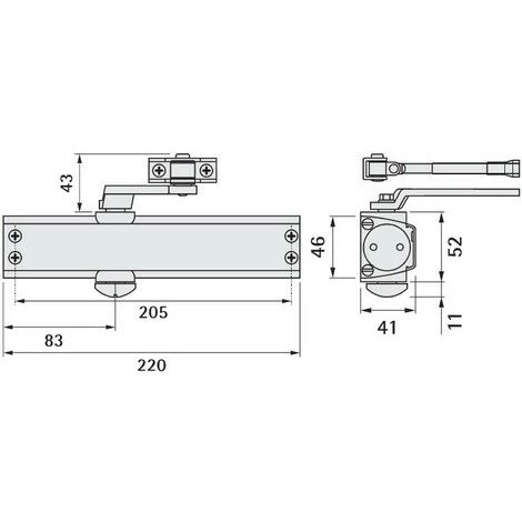 ISEO CAVERS Ferme-porte FL96 EVO - CAVERS ISEO - 24V - Bi-tension - Rupture + Contact Bras Droite - 379965 4 ISEO CAVERS Ferme-porte FL96 EVO - CAVERS ISEO - 24V - Bi-tension - Rupture + Contact Bras Droite - 379965 – Image 2