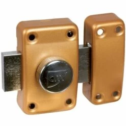 ISEO CAVERS Verrou à Bouton Bronze - Cylindre 40 Mm - Pêne 110 Mm - ISR6 - ISÉO