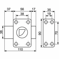 ISEO CAVERS Verrou City 25 à Bouton Pêne 110 Mm Varié Finition Blanc - ISÉO -ISEO CAVERS Soldes 2022 2129056 2