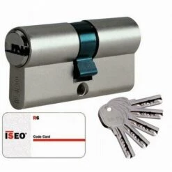 ISEO CAVERS Cylindre Cavers ISEO City ISR6 - 2 Entrées De Clé - Même Variure V9 AGL004302 - Nickelé - 30 X 30 Mm