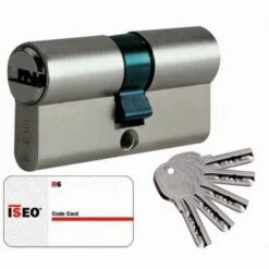 ISEO CAVERS Cylindre Cavers ISEO City ISR6 - 2 Entrées De Clé - Même Variure V9 AGL004302 - Nickelé - 30 X 60 Mm
