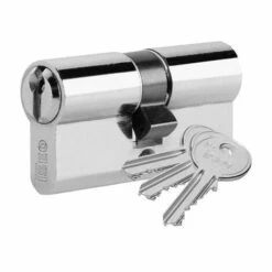 ISEO CAVERS Cylindre Court Nickelé 2 Entrées F5 - Cyl 2ent 21x21mm Nick Pan30° - ISÉO