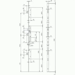 ISEO CAVERS Serrure 3 Points Multiblindo Inox ISEO Pêne Réversible - Têtière Plate 2300x24x3 - Axe 30 - 795110302 -ISEO CAVERS Soldes 2022 8602736 2